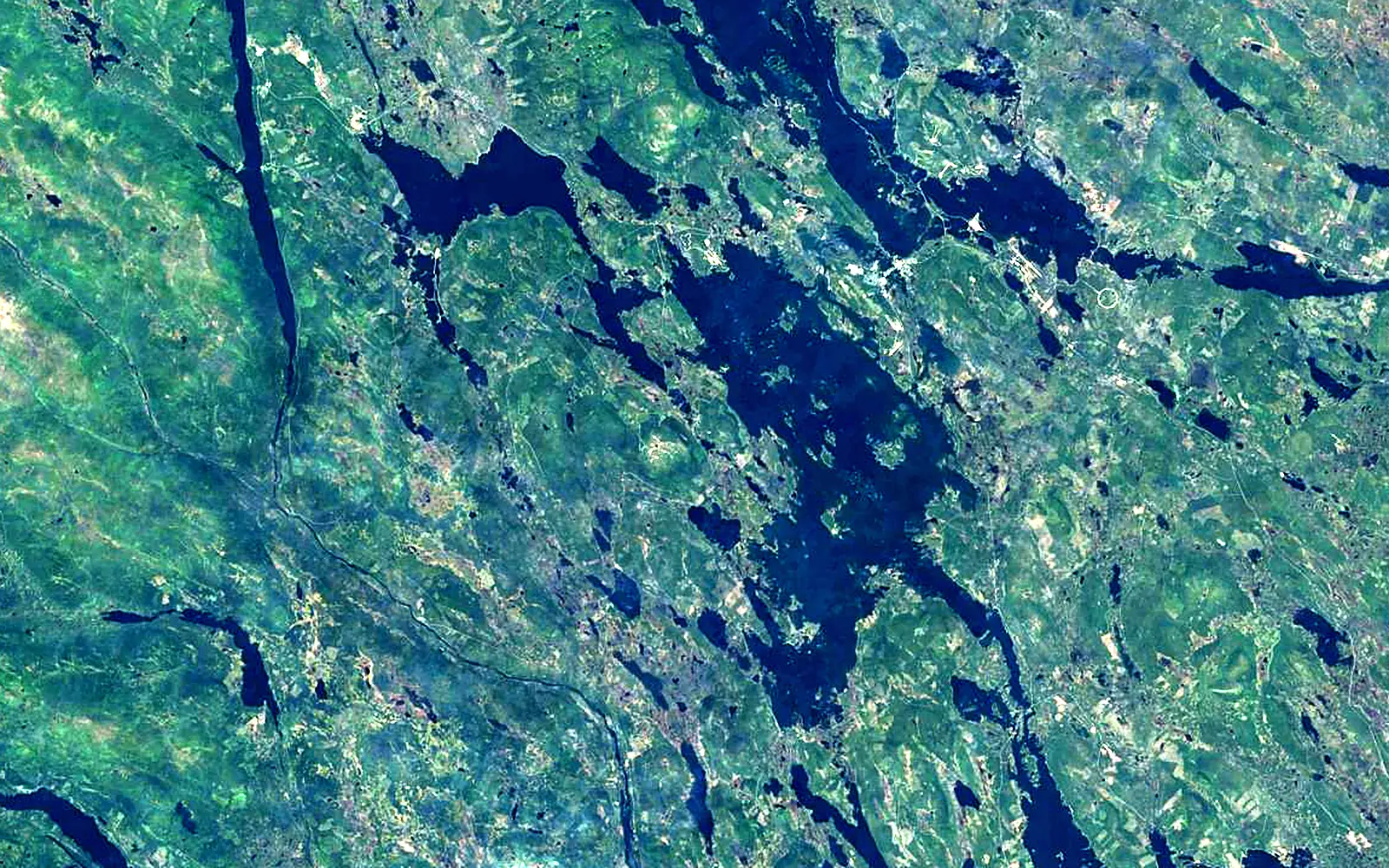 Uddjaure seen from space (Sentinel-2)