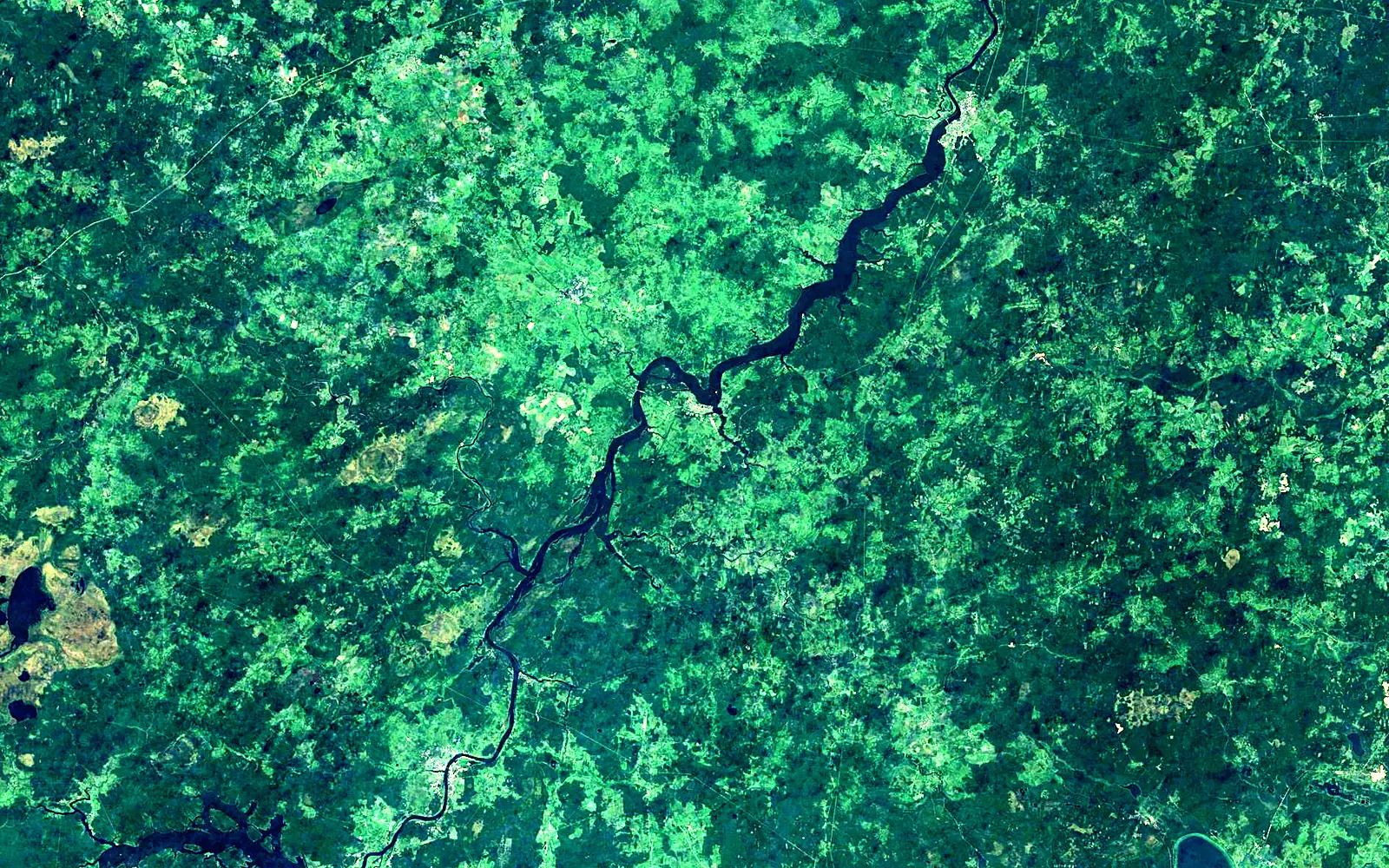 Uglich Reservoir seen from space (Sentinel-2)