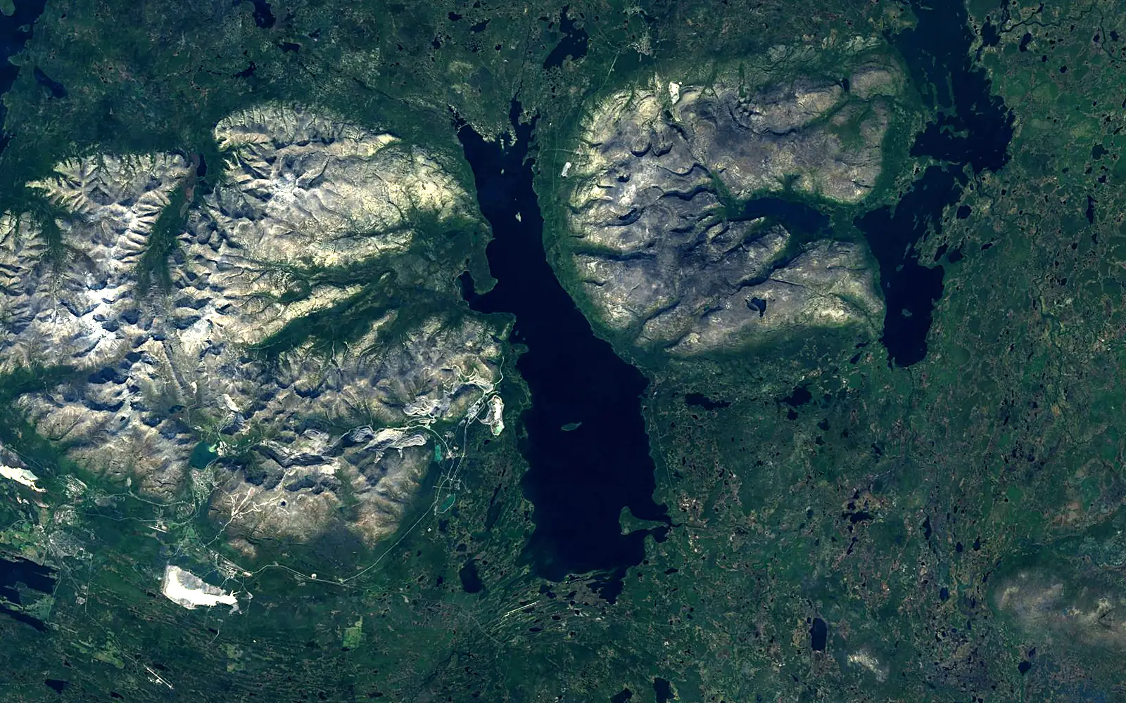 Umbozero seen from space (Sentinel-2)