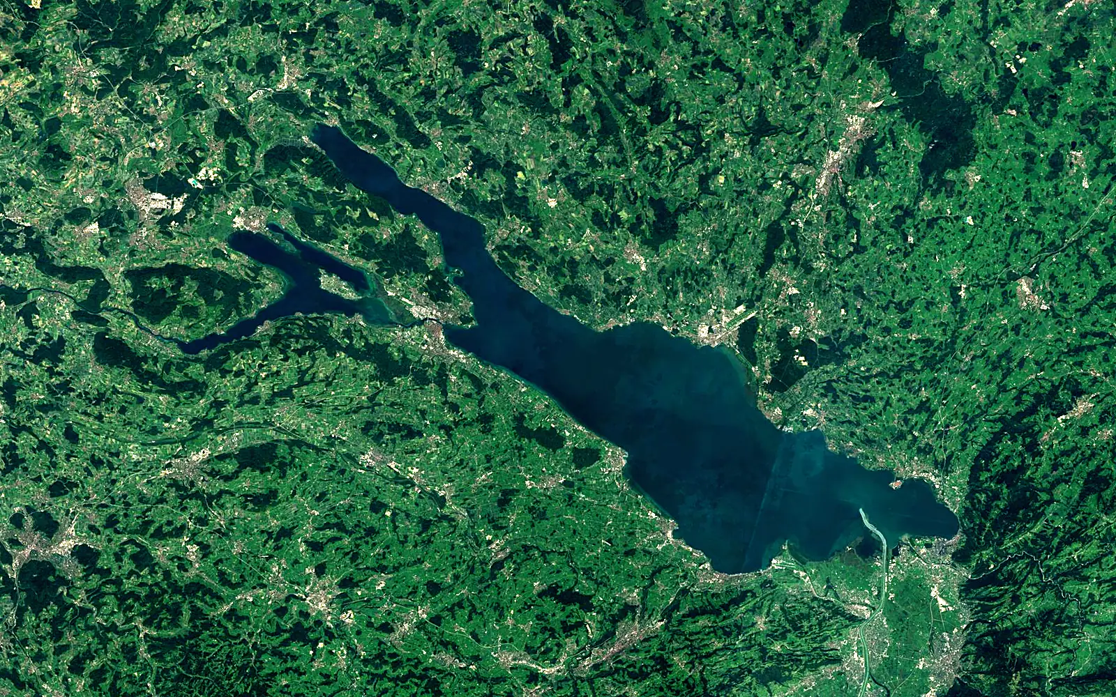 Untersee seen from space (Sentinel-2)