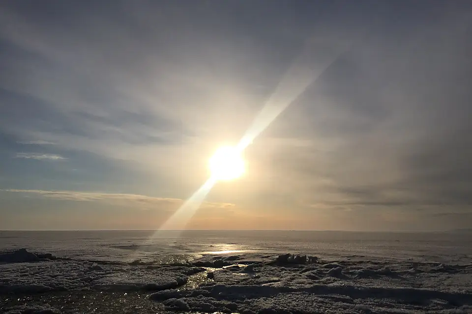 Good morning at baikal lake