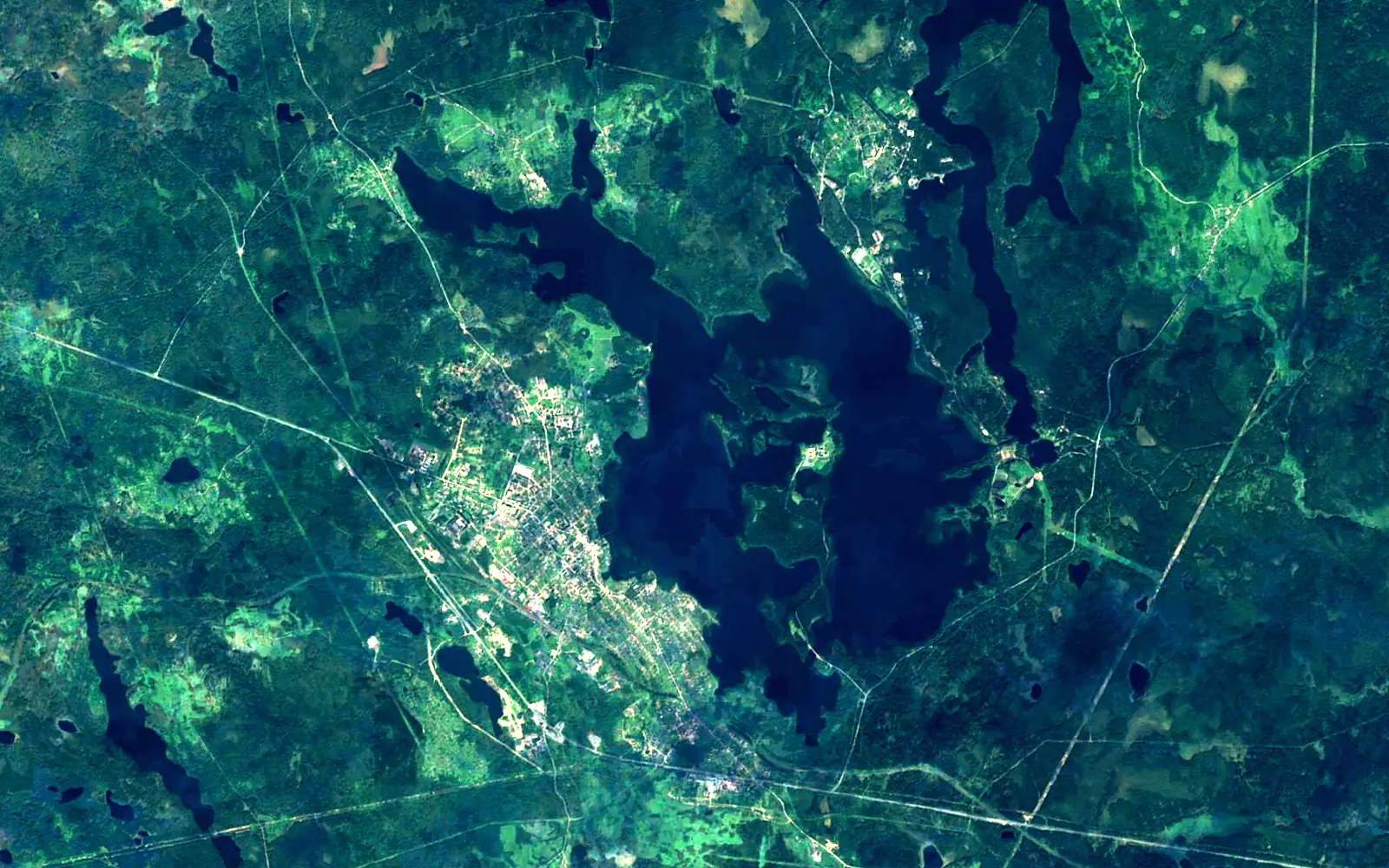 Valdai seen from space (Sentinel-2)