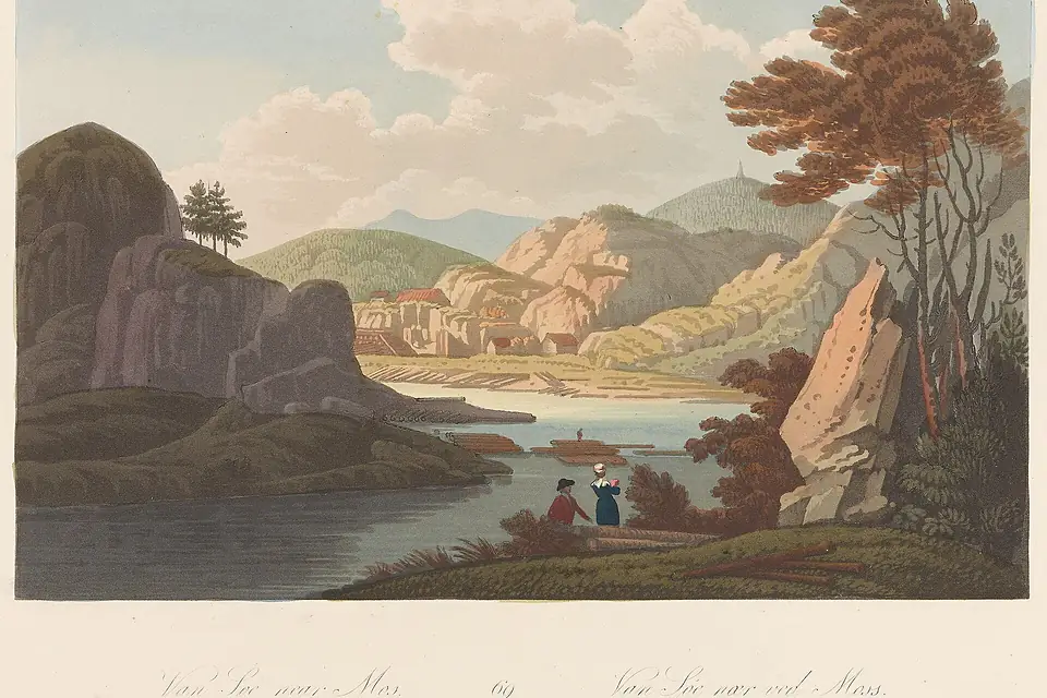 John William Edy - Van-Soe near Mos - Boydell's Picturesque scenery of Norway - NG.K&H.1979.0056-069 - National Museum of Art, Architecture and Design