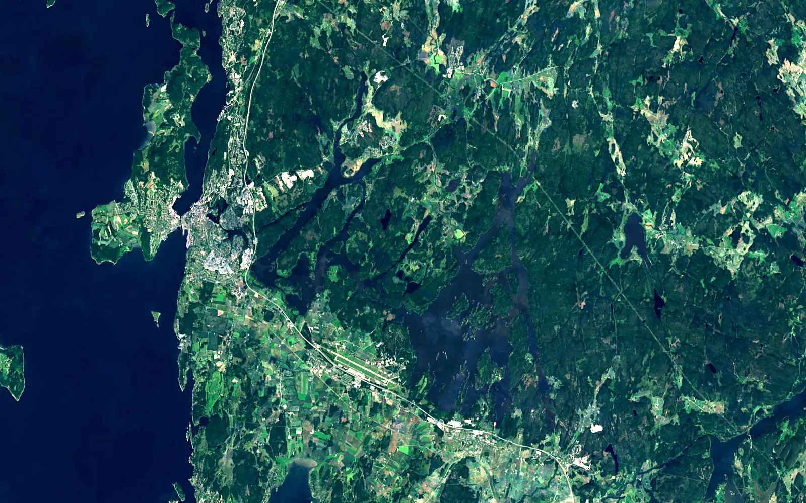 Vansjø seen from space (Sentinel-2)