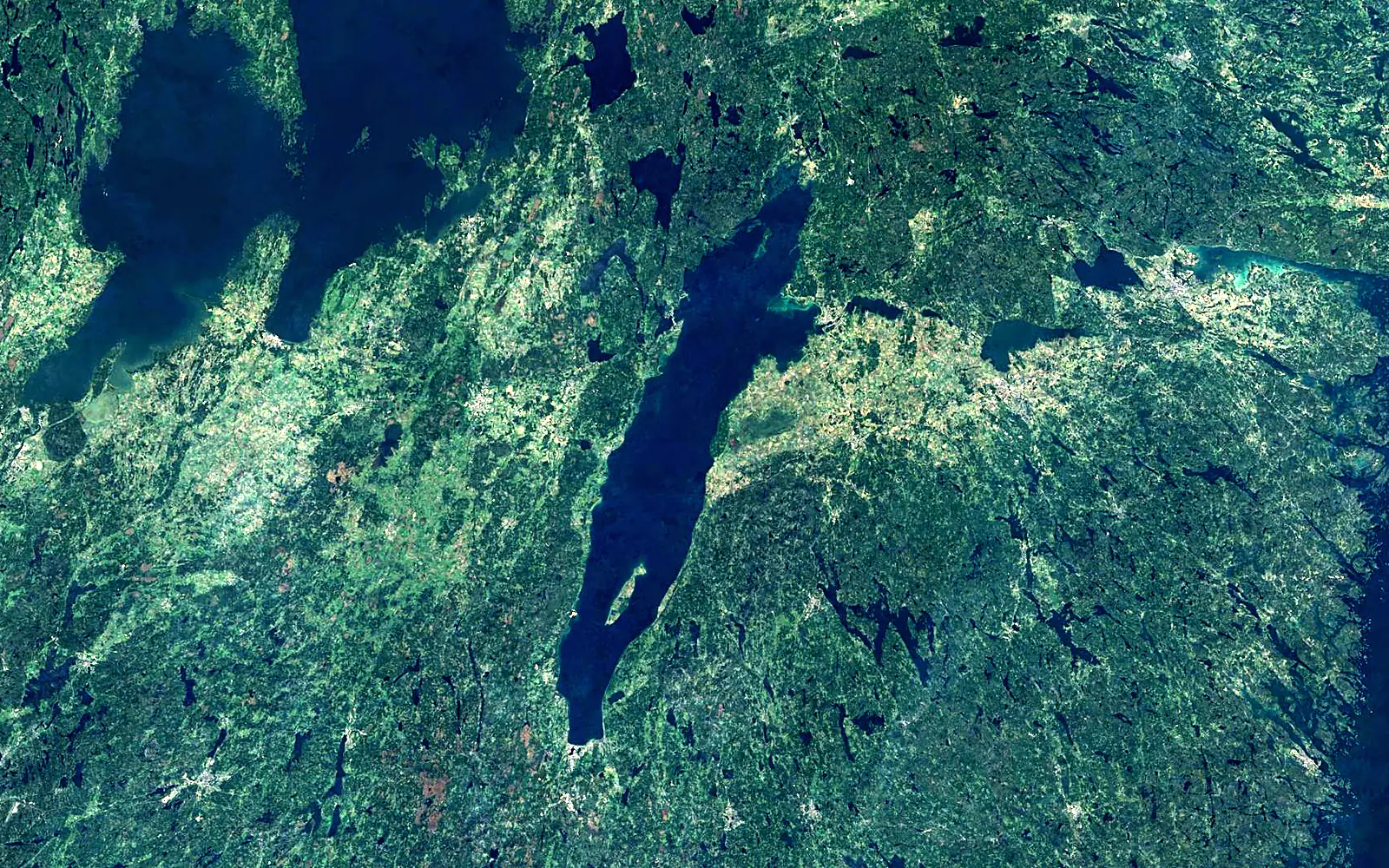 Vättern seen from space (Sentinel-2)