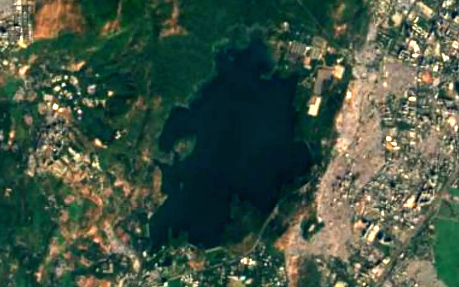 Vihar Lake seen from space (Sentinel-2)