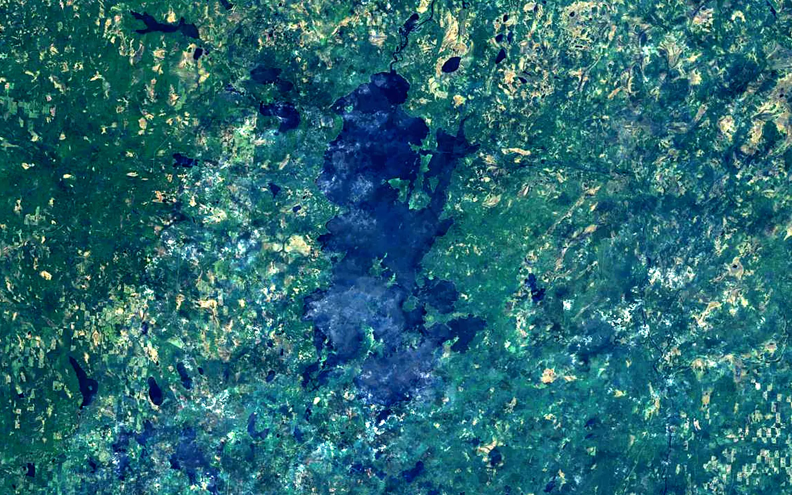 Vodlozero seen from space (Sentinel-2)