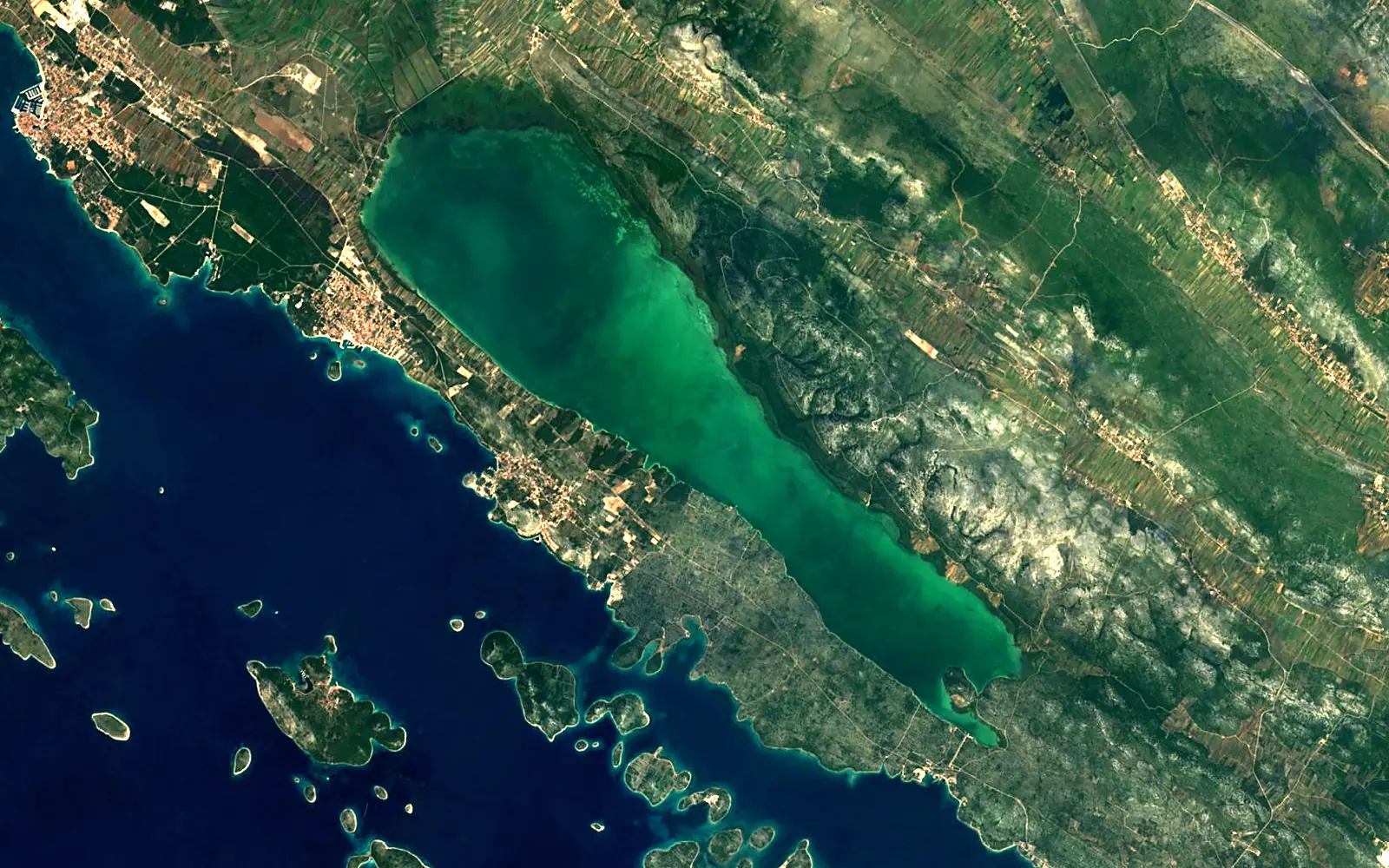 Vransko Lake seen from space (Sentinel-2)