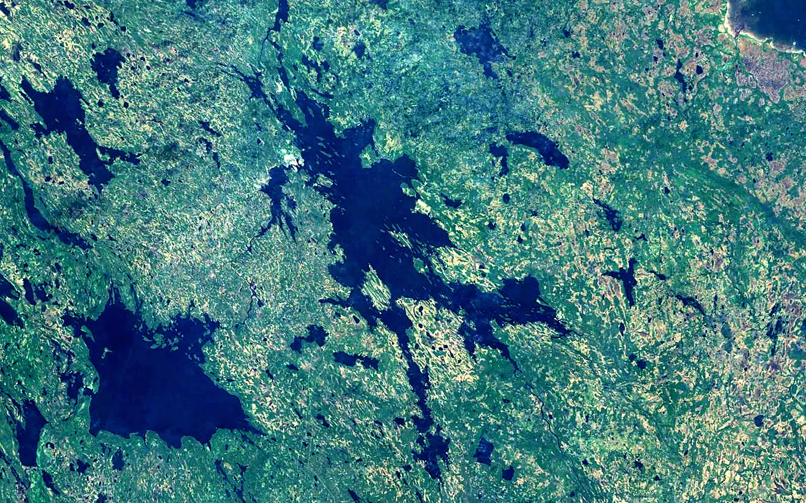 Vygozero seen from space (Sentinel-2)