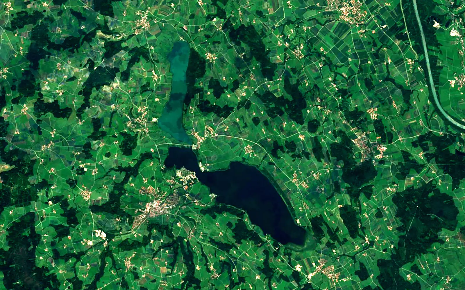 Waginger See seen from space (Sentinel-2)