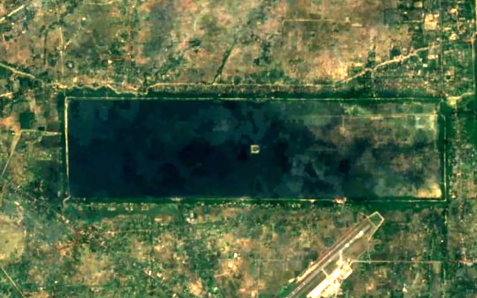 West Baray seen from space (Sentinel-2)