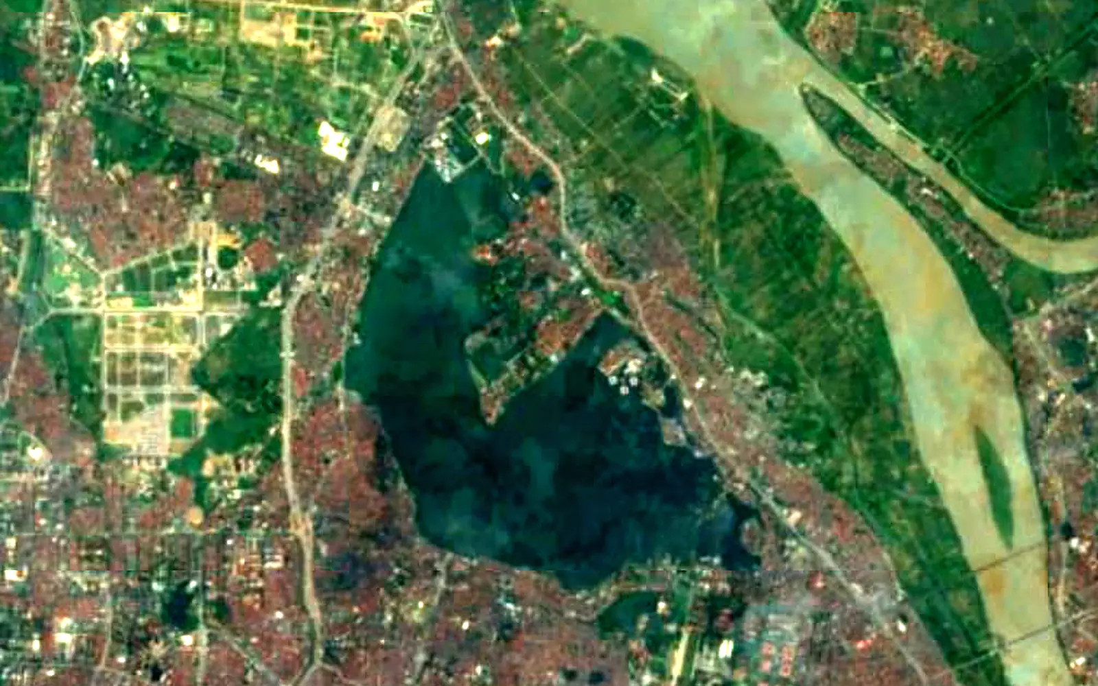 West Lake seen from space (Sentinel-2)