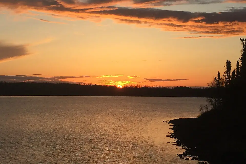Sundown wallaston lake northern Saskatchewan