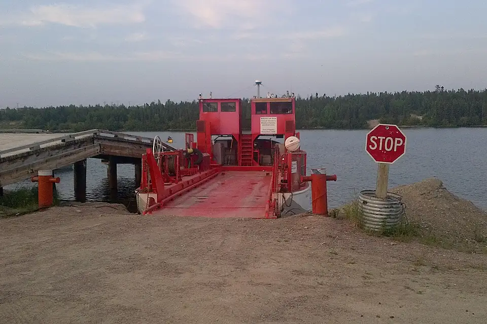 Wollaston Lake Barge - Front view - July 2013