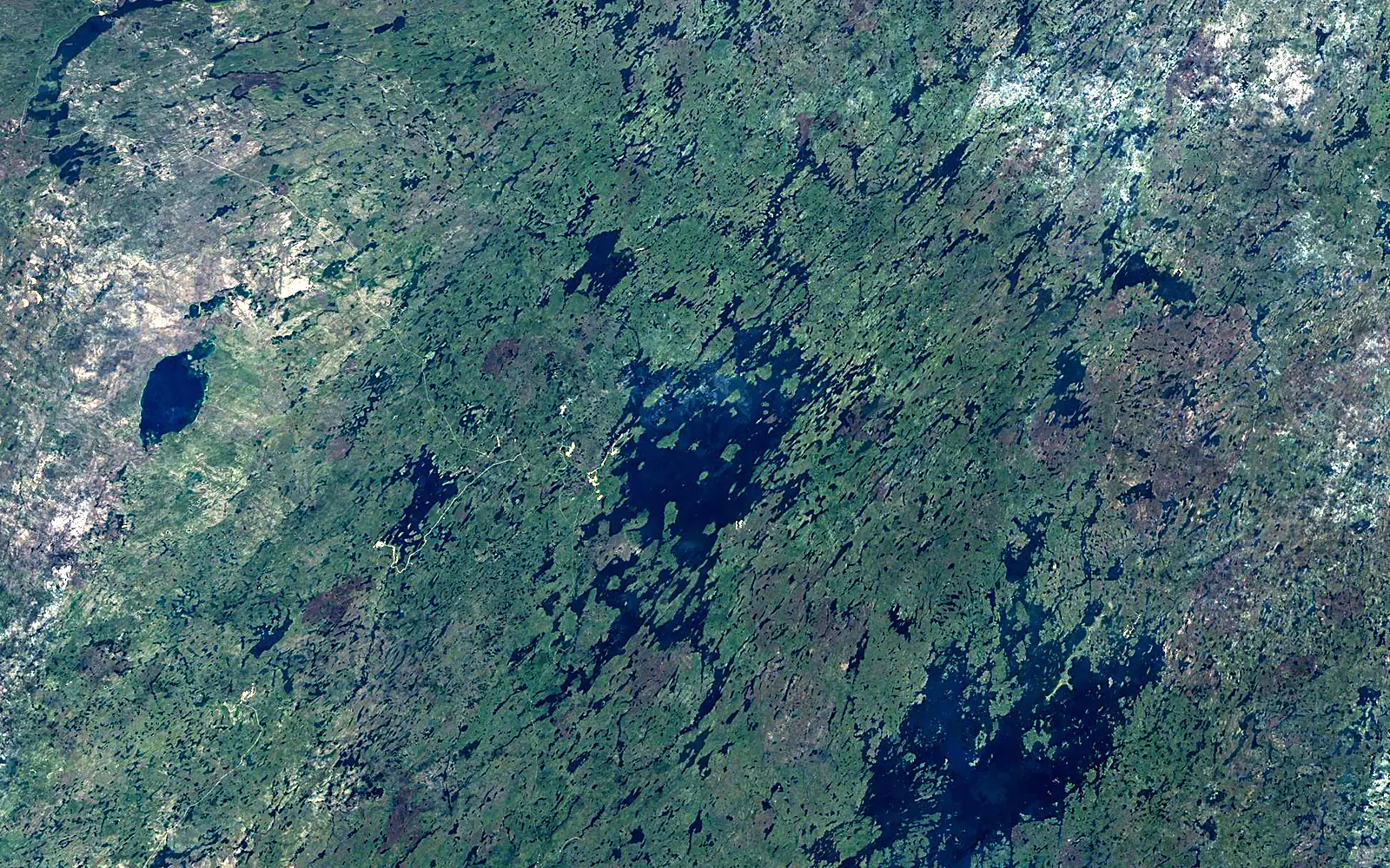 Wollaston Lake seen from space (Sentinel-2)