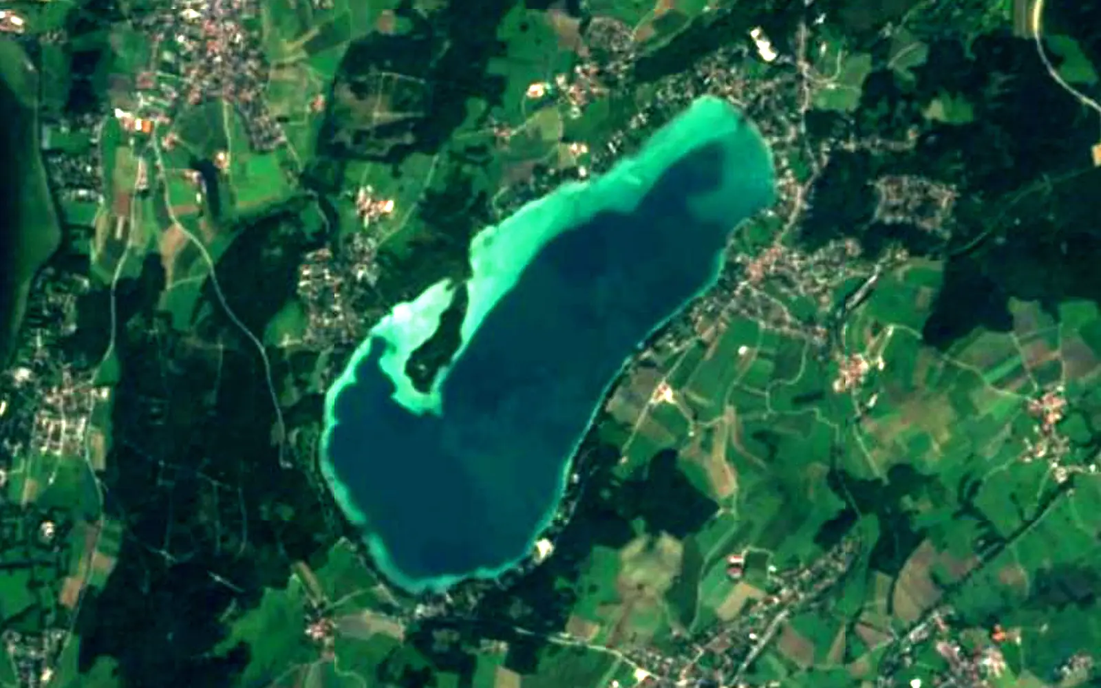 Wörthsee seen from space (Sentinel-2)