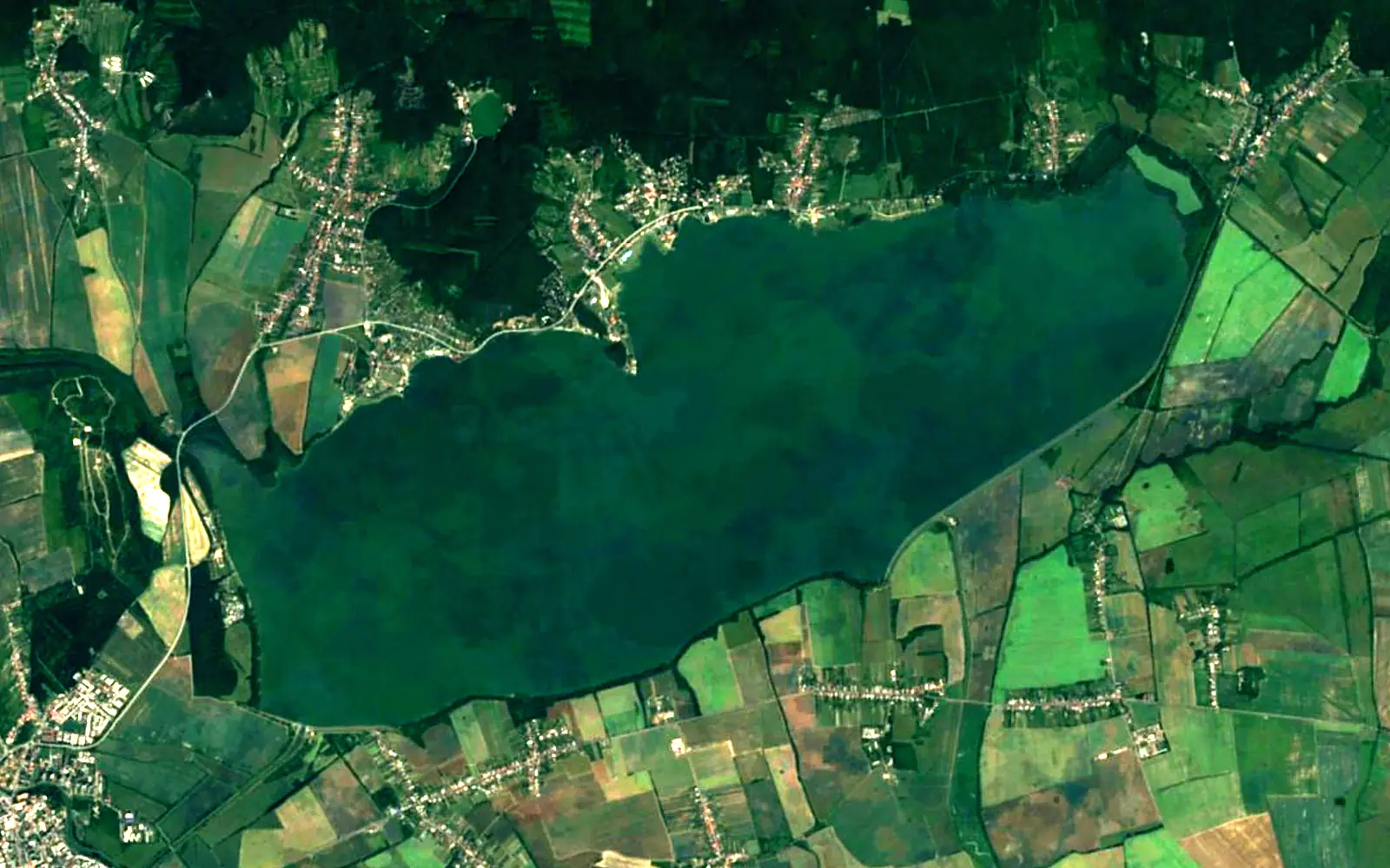 Zemplínska šírava seen from space (Sentinel-2)
