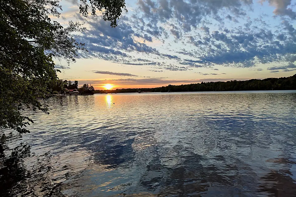 Zeuthener See (Dahme) bei Sonnenuntergang