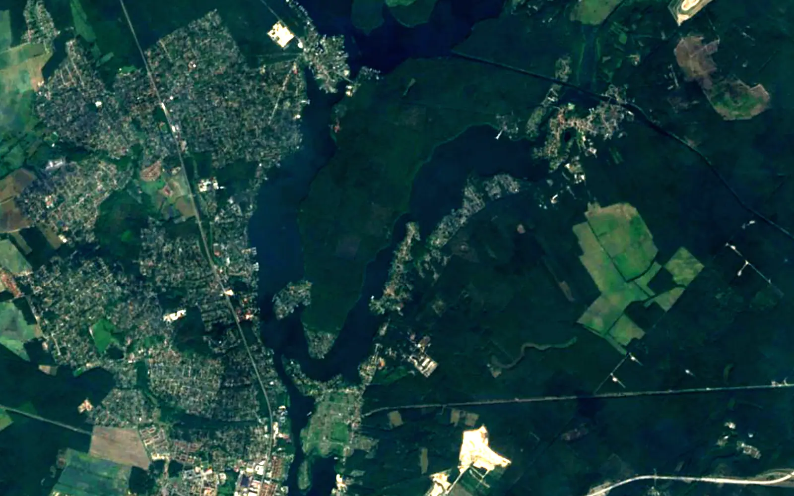 Zeuthener See seen from space (Sentinel-2)
