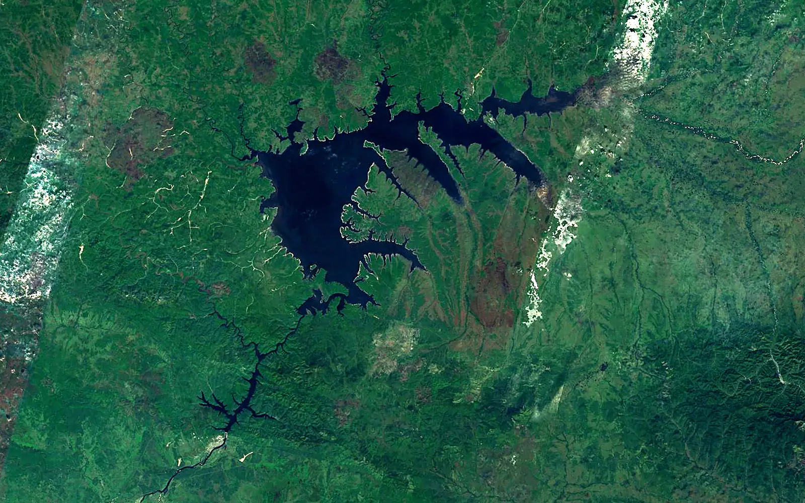 Zeya Reservoir seen from space (Sentinel-2)