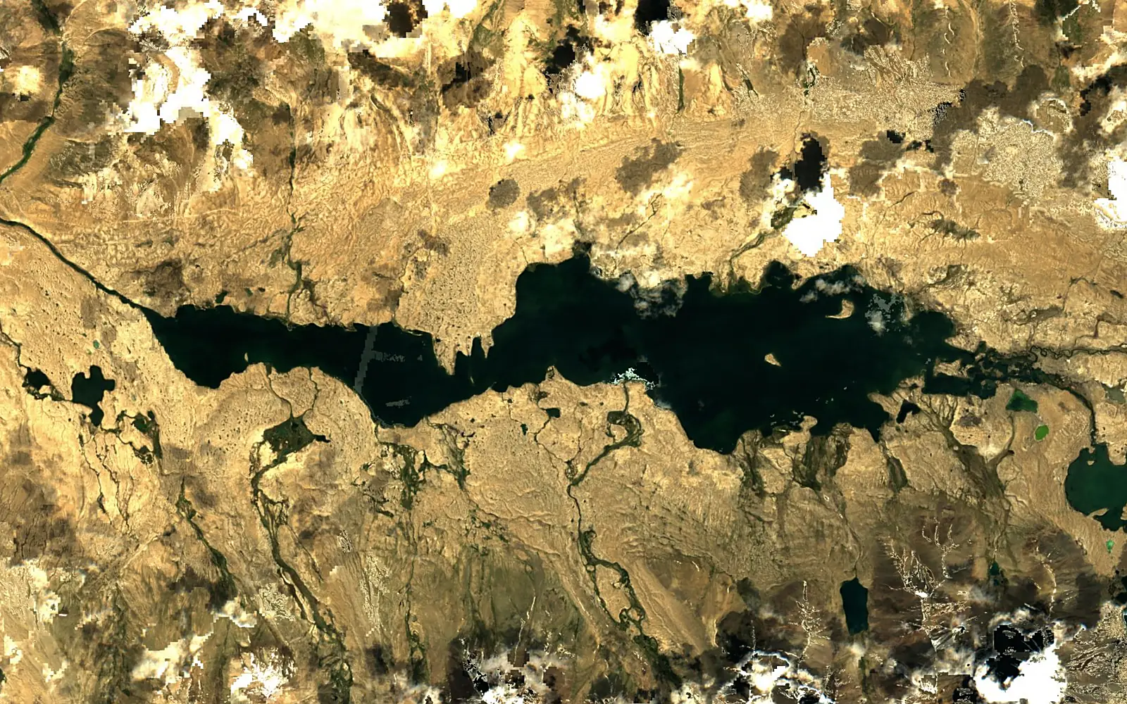 Zorkul seen from space (Sentinel-2)